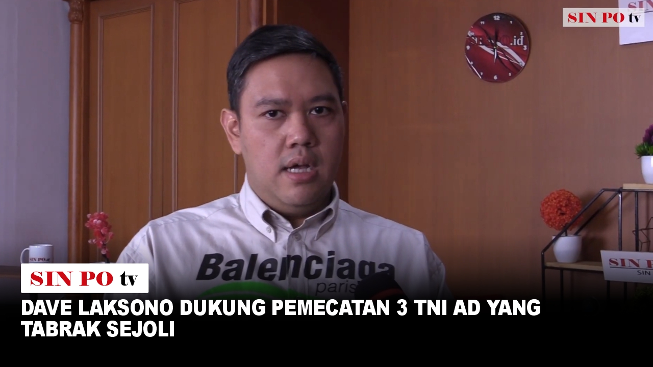 Dave Laksono Dukung Pemecatan 3 TNI AD Yang Tabrak Sejoli