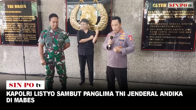 Kapolri Listyo Sambut Panglima TNI Jenderal Andika di Mabes