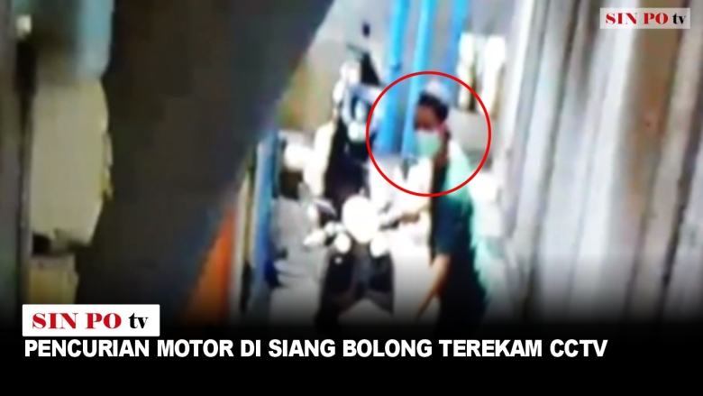 Pencurian Motor di Siang Bolong Terekam CCTV