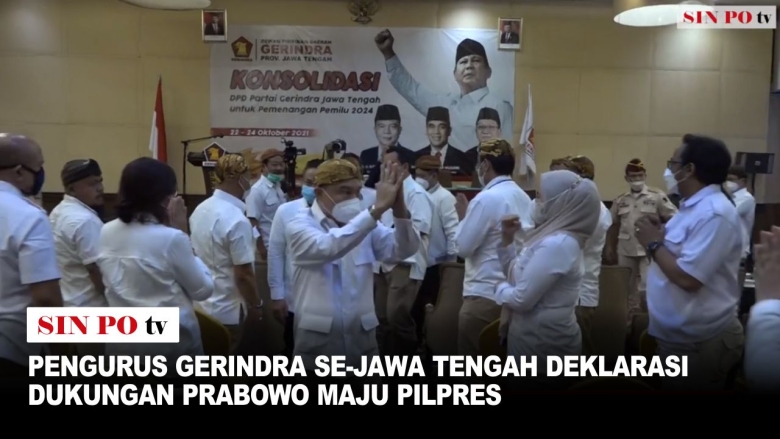 Pengurus Gerindra Se-Jawa Tengah Deklarasi Dukungan Prabowo Maju Pilpres