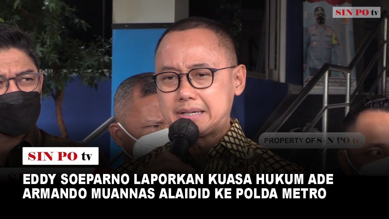 Eddy Soeparno Laporkan Kuasa Hukum Ade Armando Muannas Alaidid Ke Polda Metro