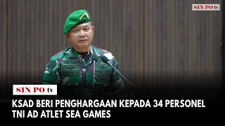 KSAD Beri Penghargaan Kepada 34 Personel TNI AD Atlet Sea Games