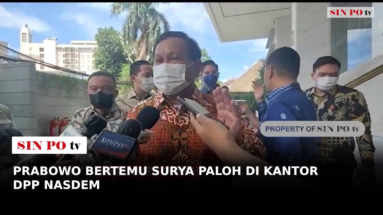Ketua Umum Partai Gerindra Prabowo Subianto berkunjung ke kantor DPP Partai Nasdem