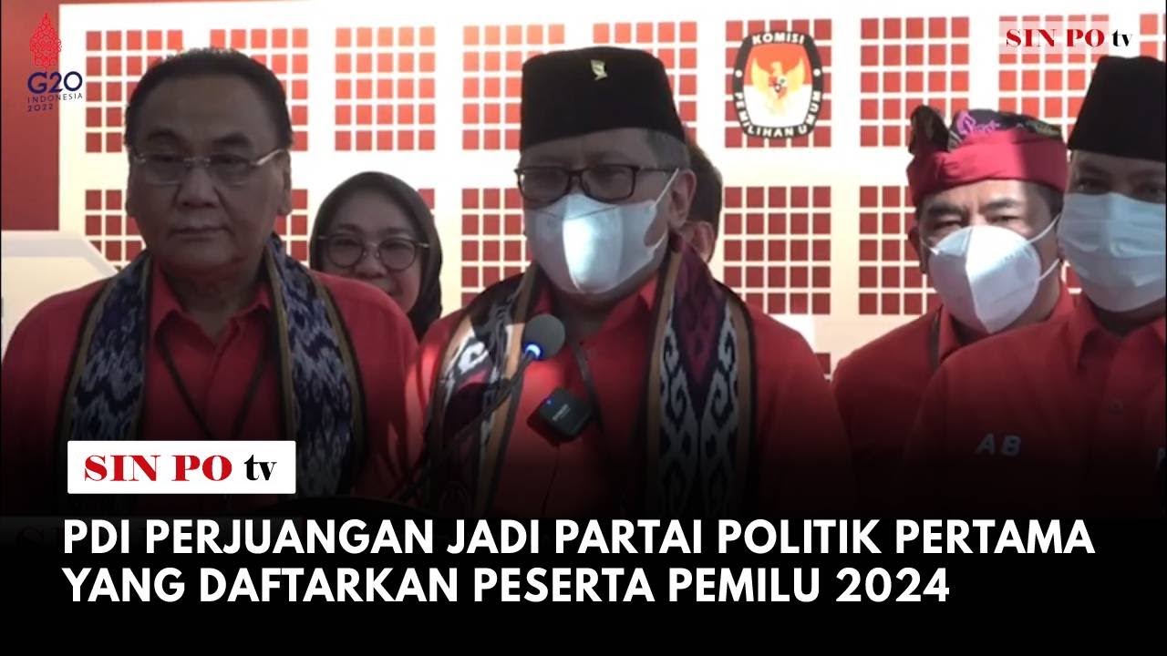 PDI Perjuangan Jadi Partai Politik Pertama Yang Daftarkan Peserta Pemilu 2024