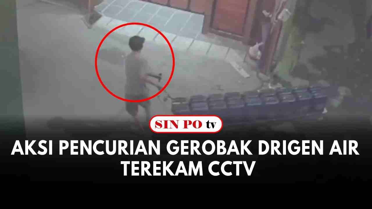 Aksi Pencurian Gerobak Drigen Air Terekam CCTV