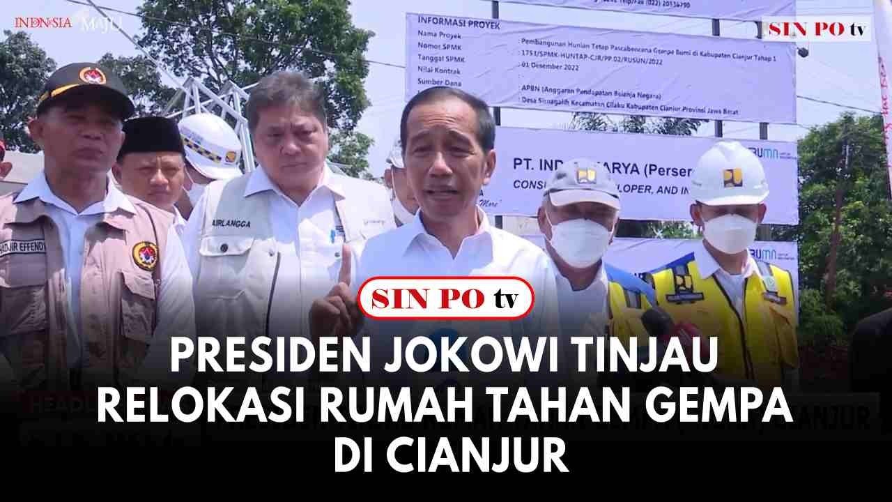 Presiden Jokowi Tinjau Relokasi Rumah Tahan Gempa di Cianjur