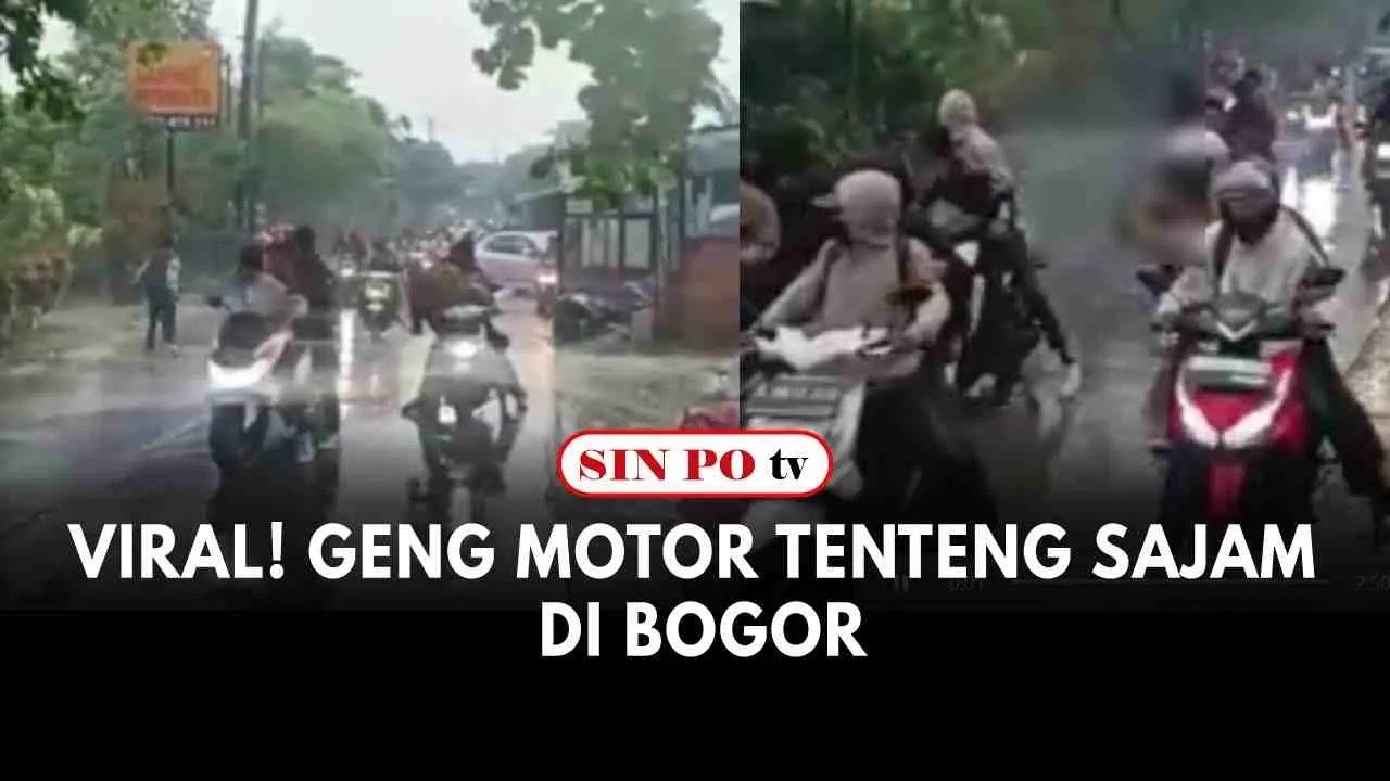 Viral! Geng Motor Tenteng Sajam Di Bogor