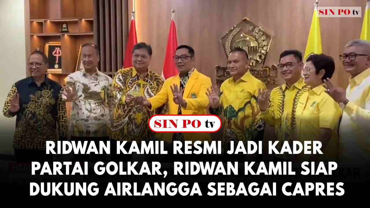 Ridwan Kamil Resmi Jadi Kader Partai Golkar