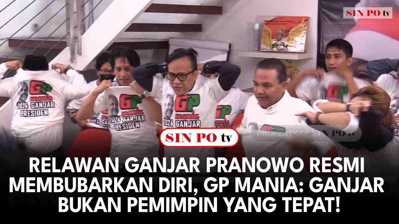 Relawan Ganjar Pranowo Resmi Membubarkan Diri, GP Mania: Ganjar Bukan Pemimpin Yang Tepat!