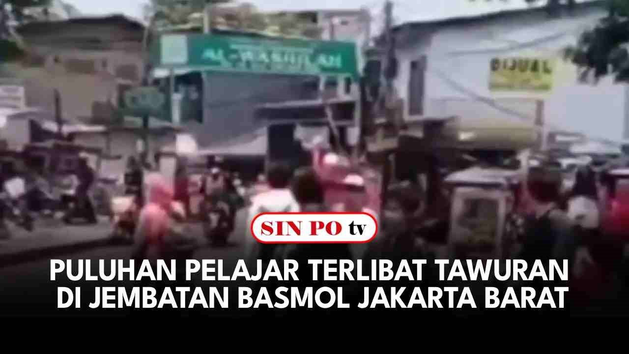Puluhan Pelajar Terlibat Tawuran Di Jembatan Basmol Jakarta Barat