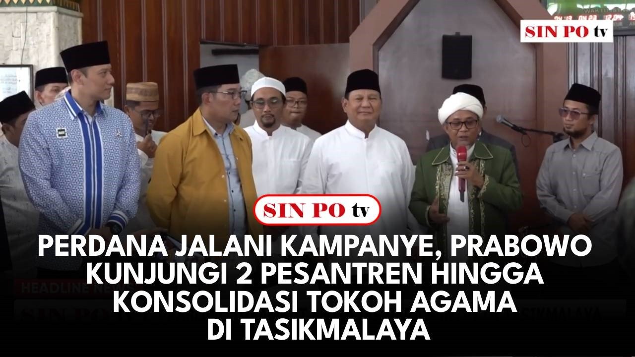 Perdana Jalani Kampanye, Prabowo Kunjungi 2 Pesantren Hingga Konsolidasi Tokoh Agama di Tasikmalaya