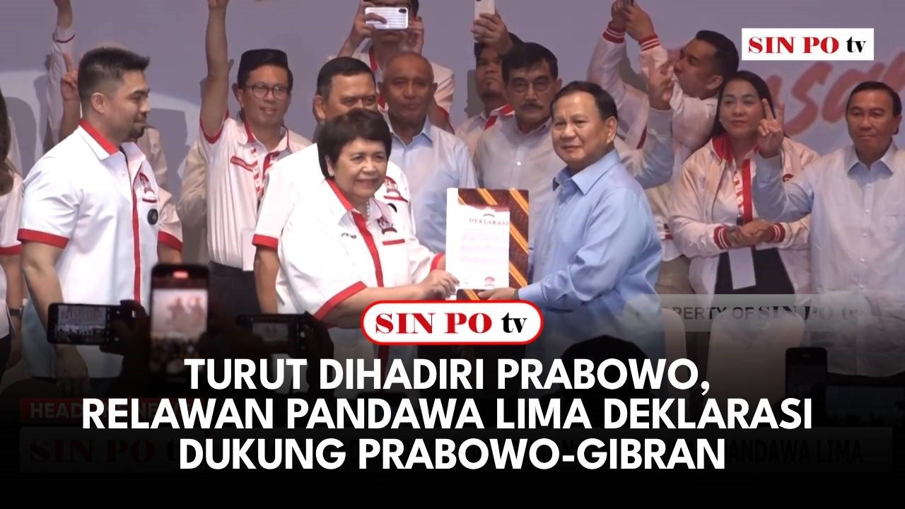 Turut Dihadiri Prabowo, Relawan Pandawa Lima Deklarasi Dukung Prabowo-Gibran