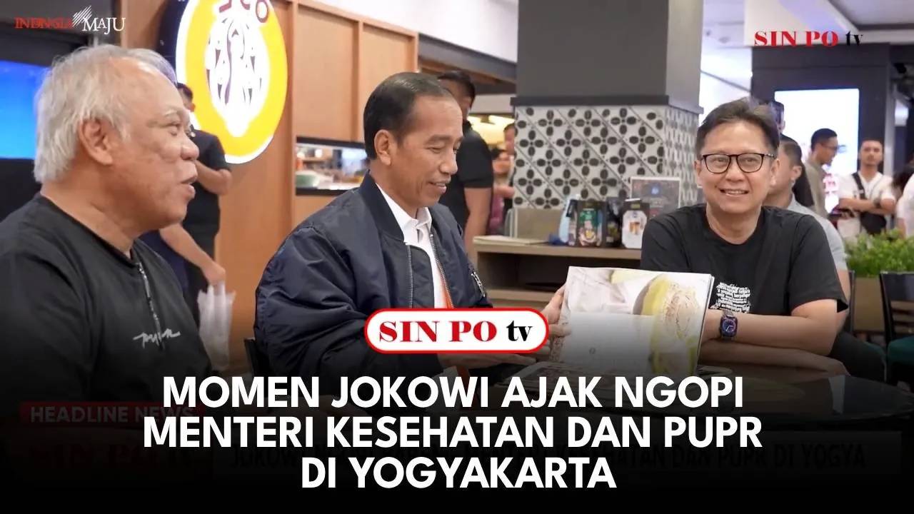 Momen Jokowi Ajak Ngopi Menteri Kesehatan Dan PUPR di Yogyakarta