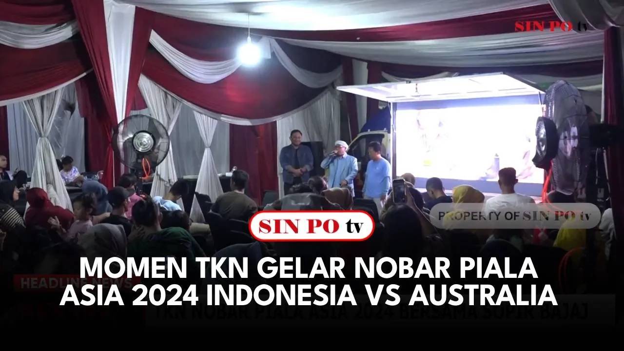 Momen TKN Gelar Nobar Piala Asia 2024 Indonesia VS Australia