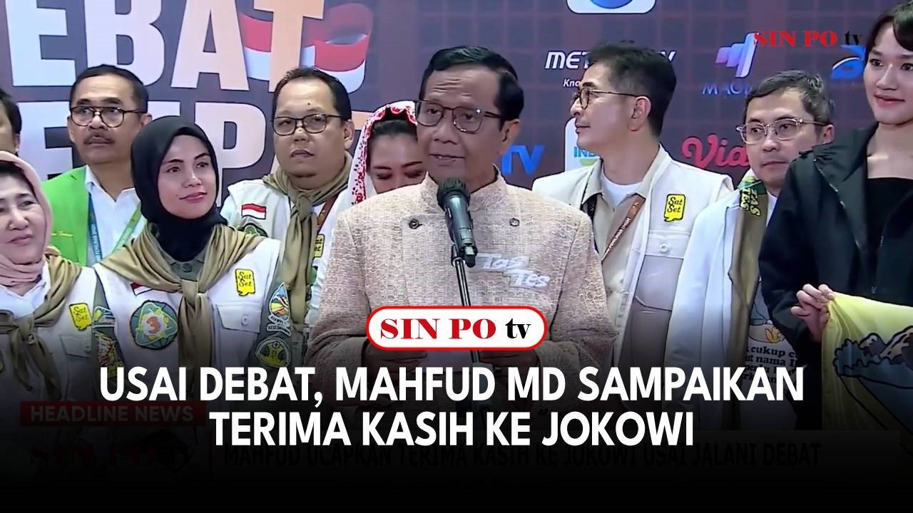 Usai Debat, Mahfud MD Sampaikan Terima Kasih Ke Jokowi