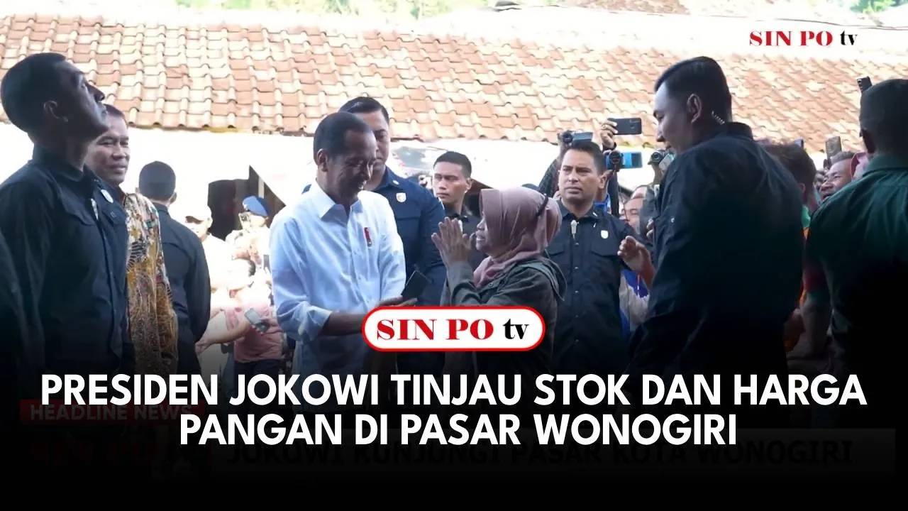 Presiden Jokowi Tinjau Stok dan Harga Pangan di Pasar Wonogiri