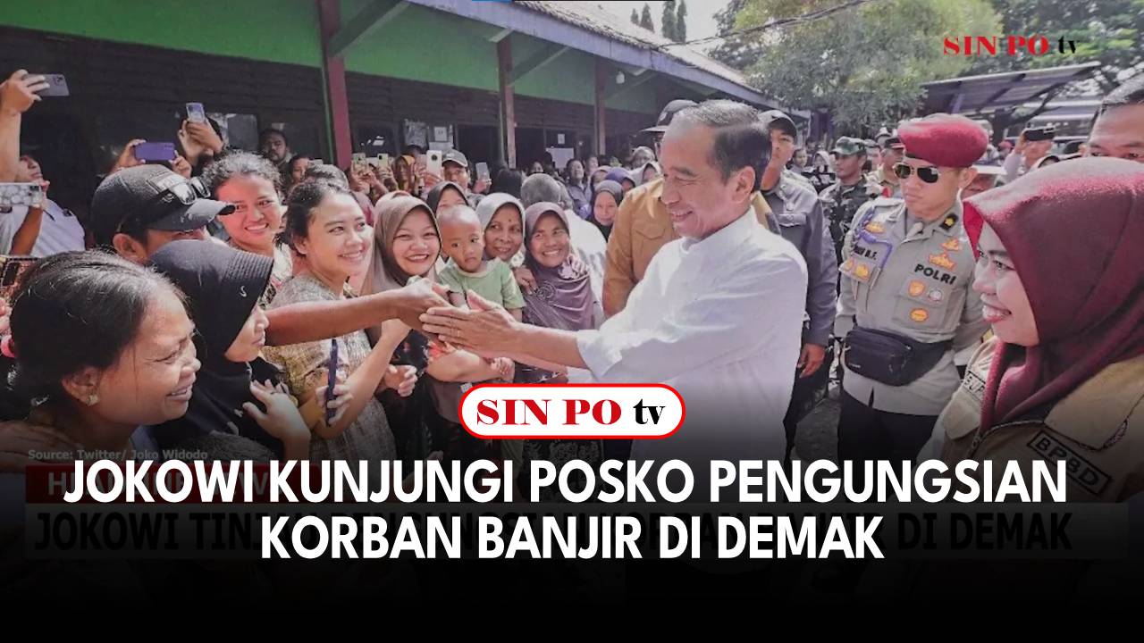 Jokowi Kunjungi Posko Pengungsian Korban Banjir Di Demak
