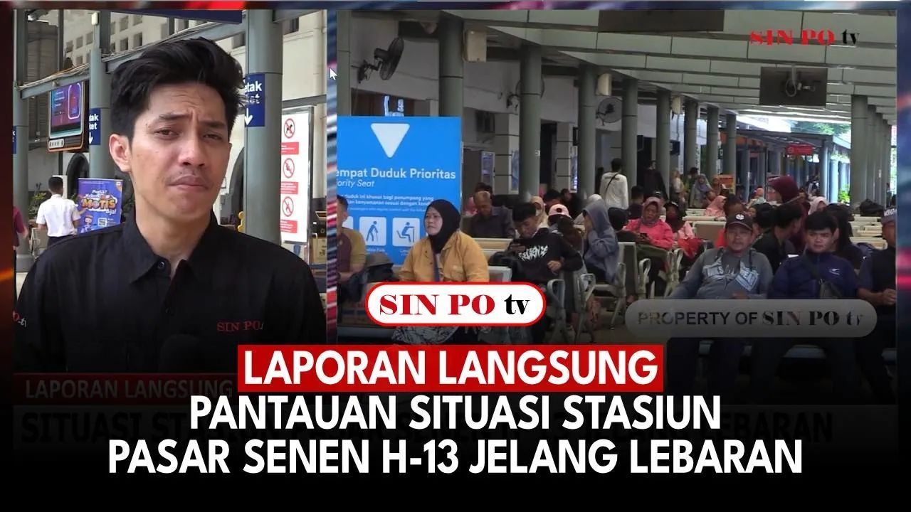 Laporan Langsung : Pantauan Situasi Stasiun Pasar Senen H-13 Jelang Lebaran