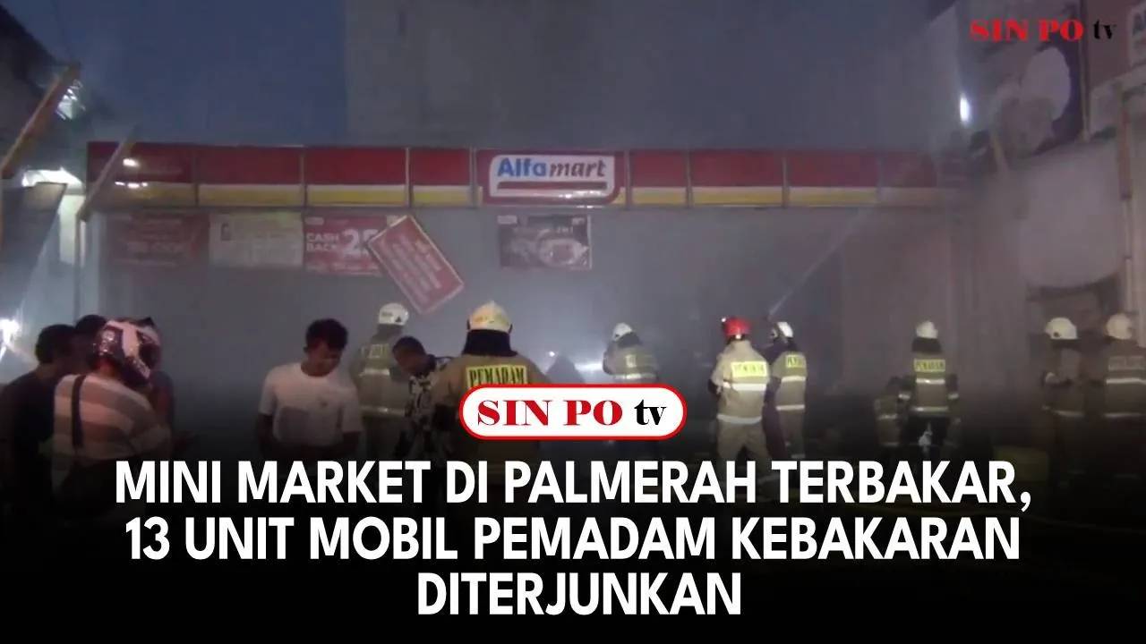 Mini Market di Palmerah Terbakar, 13 Unit Mobil Pemadam Kebakaran Diterjunkan