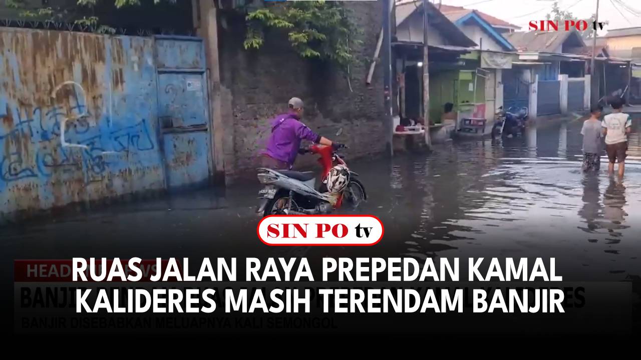 Ruas Jalan Raya Prepedan Kamal Kalideres Masih Terendam Banjir